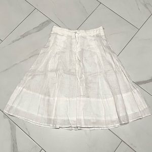 Banana Republic White Flowy Pilgrim Skirt